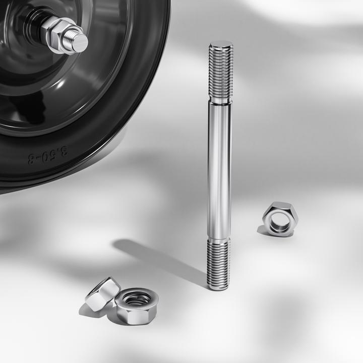 Immagine prodotto Wiltec Asse a rotore di Brouette standard Misura 160x20mm Pneu Larghezza di movimento 120mm Essieu