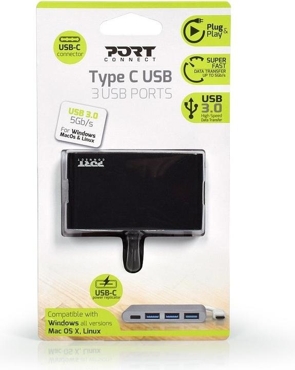 Immagine prodotto Port Designs Hub USB-C (USB-C, 3 Porti)