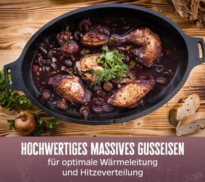 Produktbild Grillfürst Dutch Oven BBQ Edition DO 6,5 flach / oval für Weber Spirit, Weber Genesis, Broil King Si