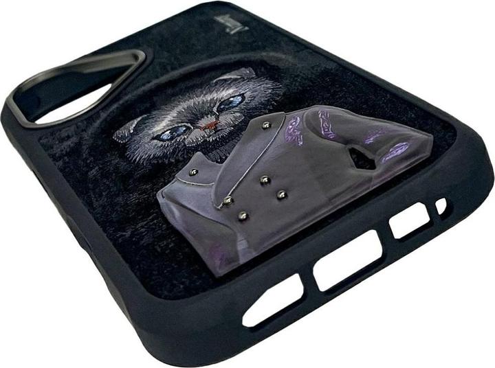 Actual product image Nimmy Case Magnetic fashion cute pet MagSafe for iPhone 16 black (Apple iPhone 16)