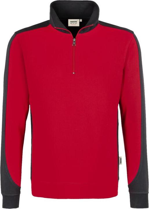 Produktbild Hakro Zip-Sweatshirt Contrast Performance rot/anthr. 5XL (5XL)