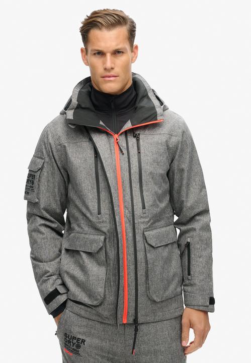 Actual product image Superdry SKI PEAK RESCUE JACKET Heren Wintersportjas - Dark Grey Marl - Maat 2XL (XXL)