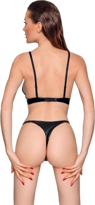 Actual product image Black Level Vinyl Bra and String M (M)