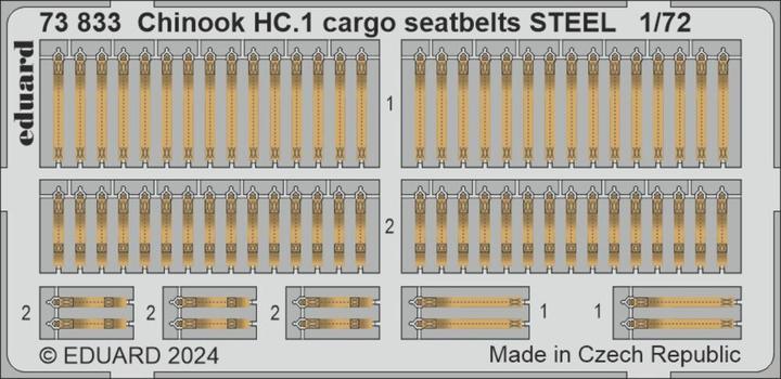 Actual product image Eduard Chinook HC.1 cargo seatbelts STEEL AIRFIX