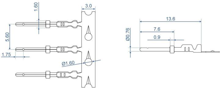 Produktbild Delock Crimp-Kontakte für D-Sub HD Crimp Stecker 40 Stück