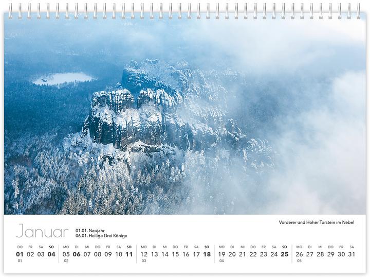Actual product image Kalender Schsische Schweiz kompakt 2026 (21 x 15 cm, German)