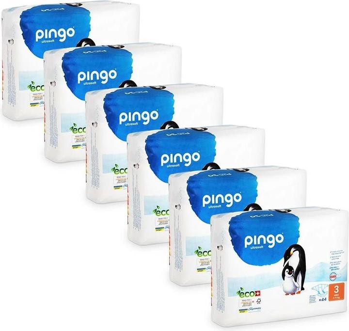 Actual product image Pingo Eco diapers (Size 3, Monthly box, 264 Piece)