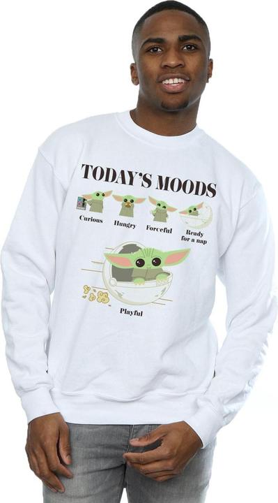 Actual product image Star Wars Mens The Mandalorian The Child Moods Sweatshirt (L)