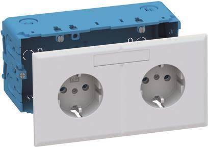Produktbild GGK Schuko Kanalsteckdose 36782 KSE-P/Dialog-Schuko 2-fach RAL 9010