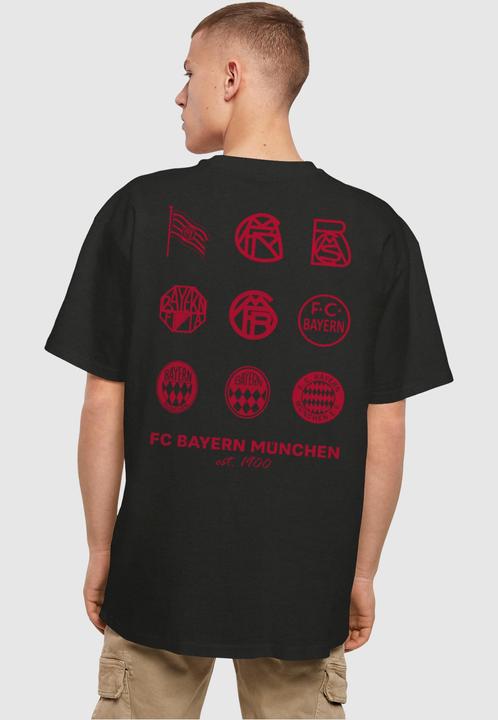 Actual product image FC Bayern München Logo History Red Heavy Oversized Tee - 112251 (XS)