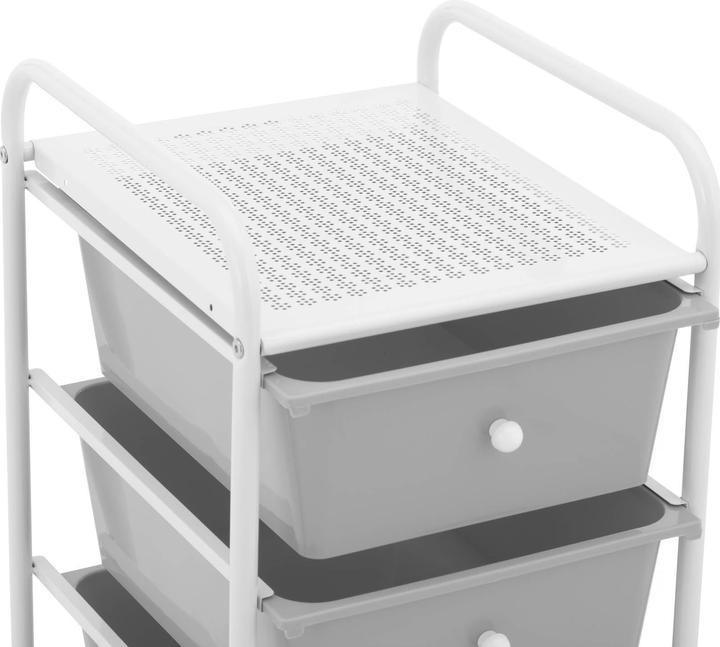 Produktbild Physa Kosmetikwagen Schubladenwagen Rollwagen 5 Schubladen grau Rollen 2 Bremsen