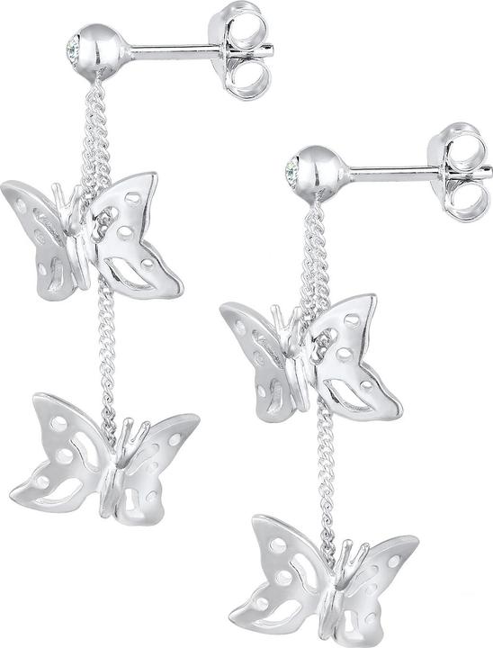 Image du produit Elli Boucles d'oreilles Papillon Naturel Cristaux Argent (Argent sterling 925, Cristal de verre)