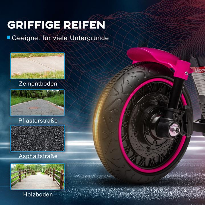Produktbild Swisshandel24 Kinderelektro-Motorrad, 2 abnehmbare Stützräder, 1,5-3 km/h, für 1,5-3 Jahre Rosa (6 V)