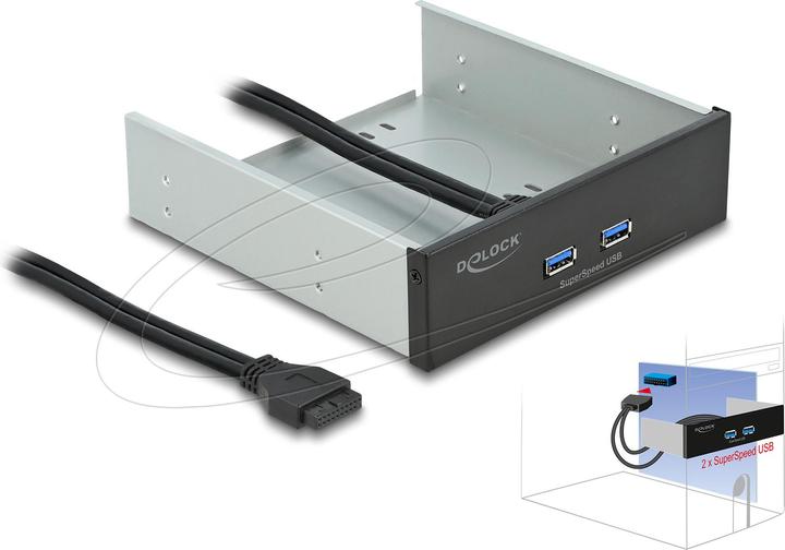 Produktbild Delock Front Panel 2x USB-A für 5.25-Schacht