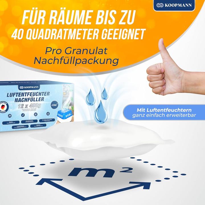 Actual product image Koopmann Luftentfeuchter Granulat Nachfüllpack (40 m²)