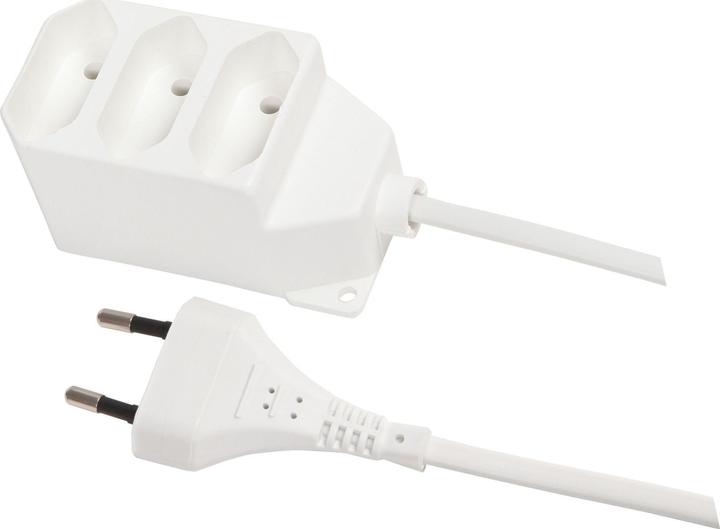 Produktbild Jonex Verlängerungskabel 3-fach b/u Euro 2,5A 3m /OMYp 2x0,75/ weiss PS-362 P