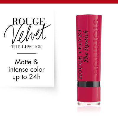 Actual product image Bourjois Rouge Velvet The Lipstick (09 Fuchsia Botté)