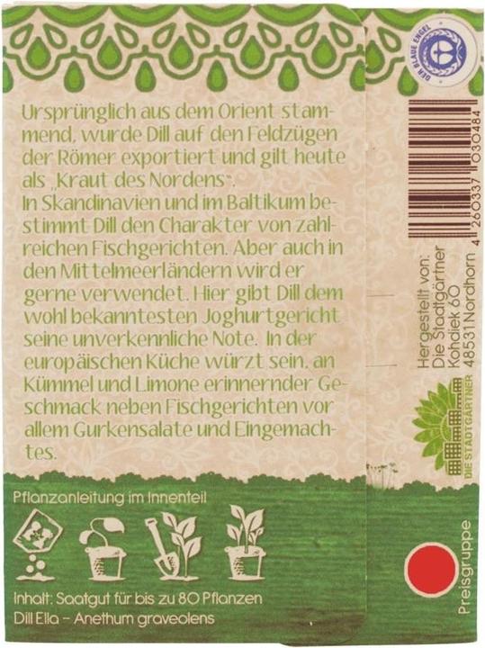 Actual product image Saatgeschwister Dill mini garden (Herb seeds)