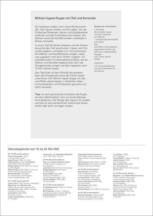 Actual product image Harenberg Küchenkalender Wochenplaner 2026 - 53 inspirierende Fotografien (German)