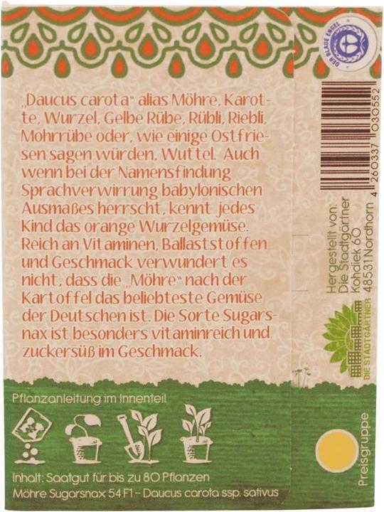 Image du produit Saatgeschwister Mini-jardin Carotte (Graines de légumes)
