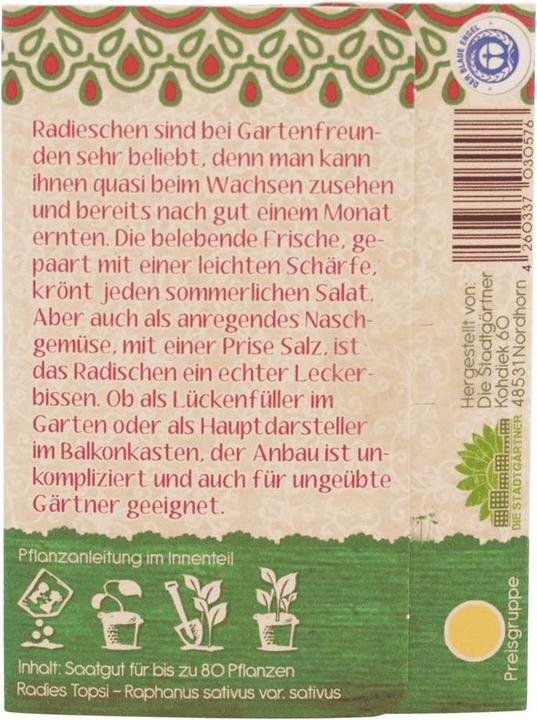 Produktbild Saatgeschwister Minigarten Radieschen (Gemüsesamen)