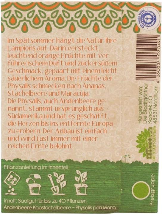 Produktbild Saatgeschwister Minigarten Physalis (Gemüsesamen)