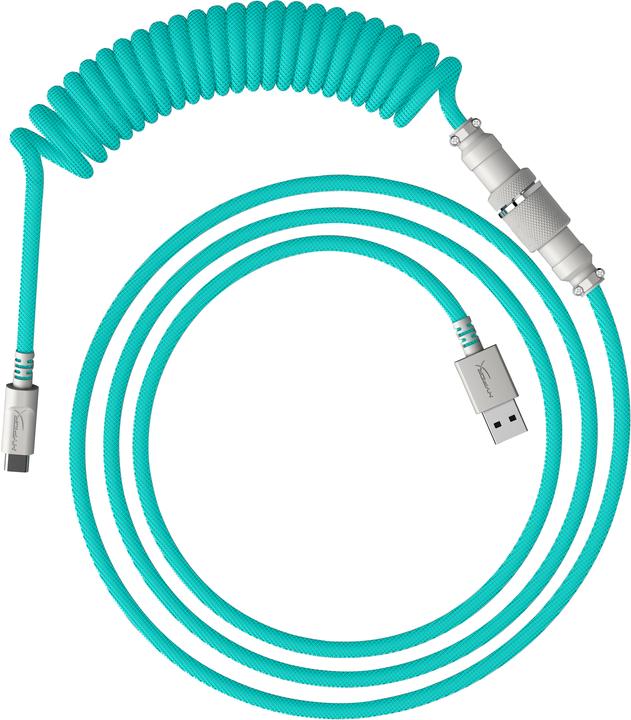 HyperX USB-C Coiled Cable Light Green-White (1.37 m, USB 3.2 Gen 1)