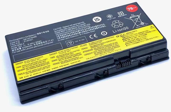 Image du produit Vistaport Batterie pour IBM/Lenovo Thinkpad P70 / P71 (8 cellules, 6400 mAh)