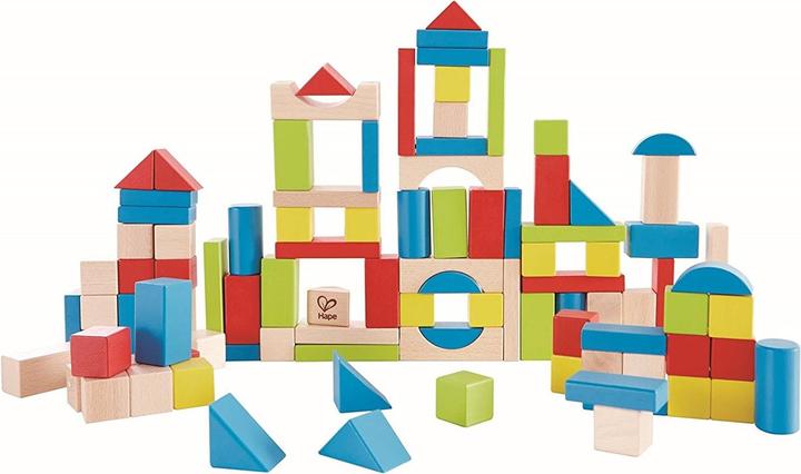 Hape Blocchi impilabili in legno di faggio, 100 pz.