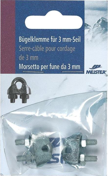 Produktbild Meister Drahtseilklemme für 3mm Seil (0.00 m)
