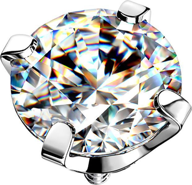 Image du produit Star Piercing Dermal Anchor argent Cristal serti d'argent (sans laiton, Titane G23)