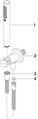 Actual product image Dornbracht Dornb shower set with shower holder black matt