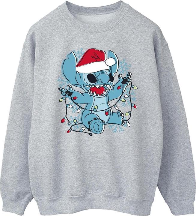 Disney Lilo And Stitch Christmas Lights Sketch Sweatshirt (M)