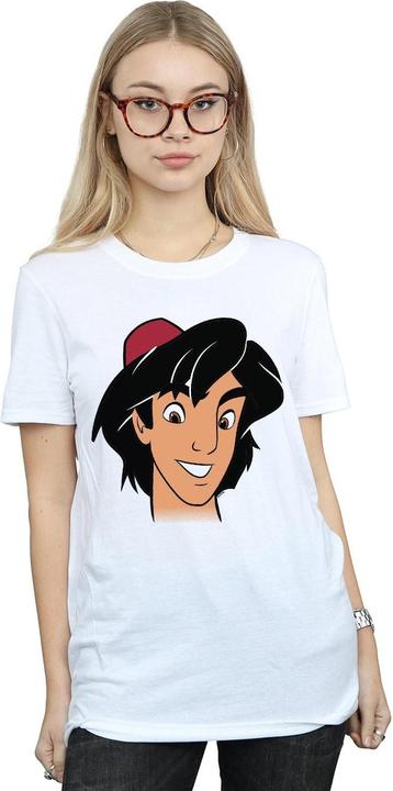 Actual product image Disney Womens/Ladies Aladdin Headshot Cotton Boyfriend T-Shirt (L)