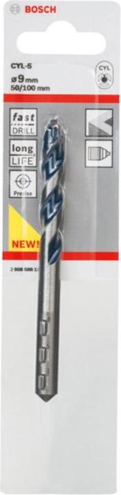 Produktbild Bosch Professional Zubehör Betonbohrer CYL-5, Blue Granite, 9 x 50 x 100 mm (9 mm)
