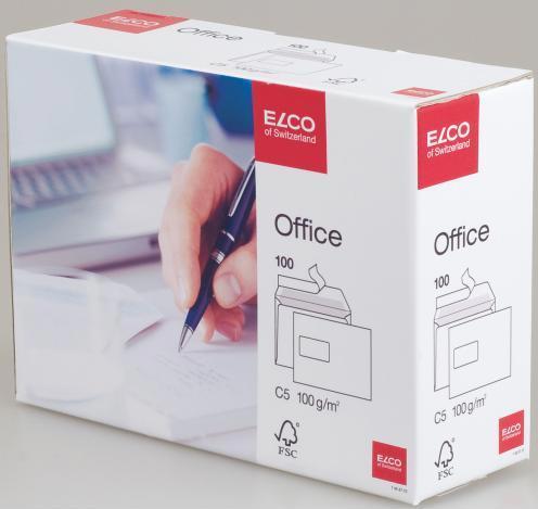 Actual product image Elco Envelope Office, left window (C5, 100 x)