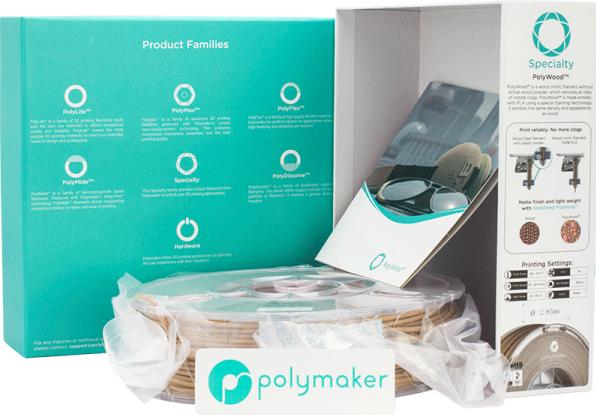 Immagine prodotto Polymaker PolyWood - Naturale - 2.85mm (Legno, 2.85 mm, 600 g, Marrone)