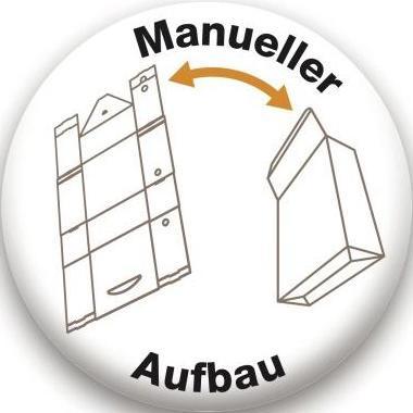 Produktbild Elba Archiv-Container tric System, mit Deckel, naturbraun aus stabiler Wellpappe, mit Klappdeckel und Arc (A4)