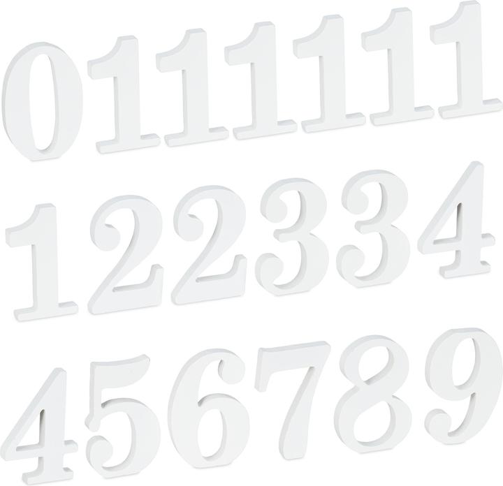 Actual product image Relaxdays 19-piece table number set