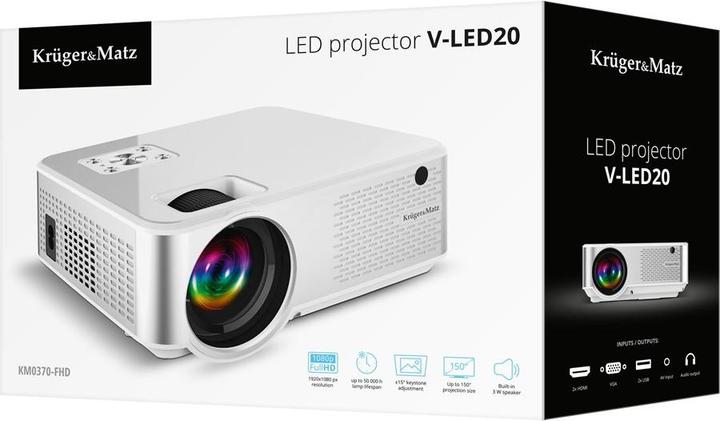Productafbeelding Krüger&Matz V-LED20 (Volledige HD+, 5000 lm, 1.4:1)
