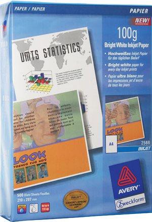 Actual product image Avery Inkjet paper (100 g/m², 500 x, A4)