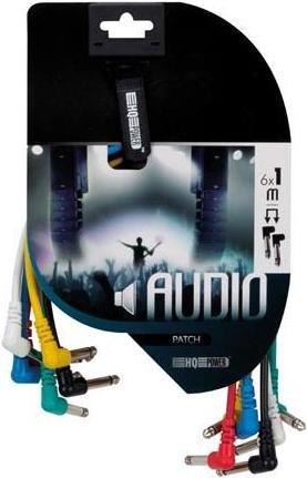 Produktbild PRO PROFESSIONELLES PATCHKABEL 6.35mm MONO 90° AUF 6.35mm MONO 90° (6 FARBEN - 1m) (Kabelbinder)