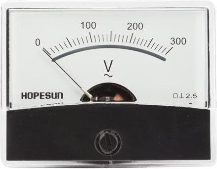 Produktbild Velleman ANALOGES EINBAU-SPANNUNGSMESSGERÄT 300 V AC / 60 x 47 mm