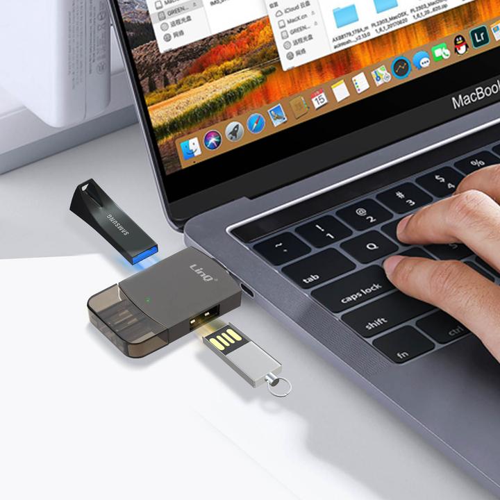 Produktbild LinQ USB-C- und Lightning auf USB-Buchse Adapter (USB, Lightning)