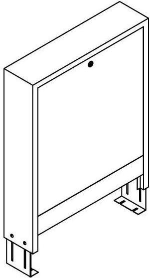 Produktbild Oventrop OV Aufputz-Verteilerschrank Stahl verzinkt Nr. 1, 600x760-870x160mm