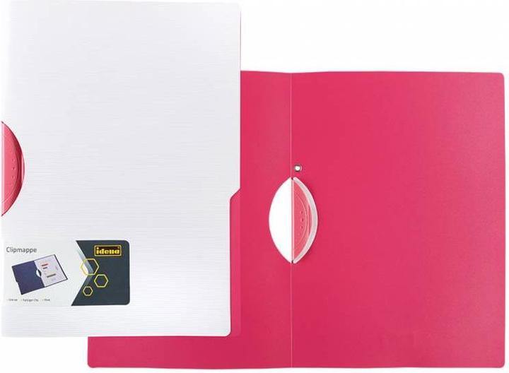 Produktbild Idena Clipmappe A4 PP weiss pink 30 Blatt (A4, 1 x)