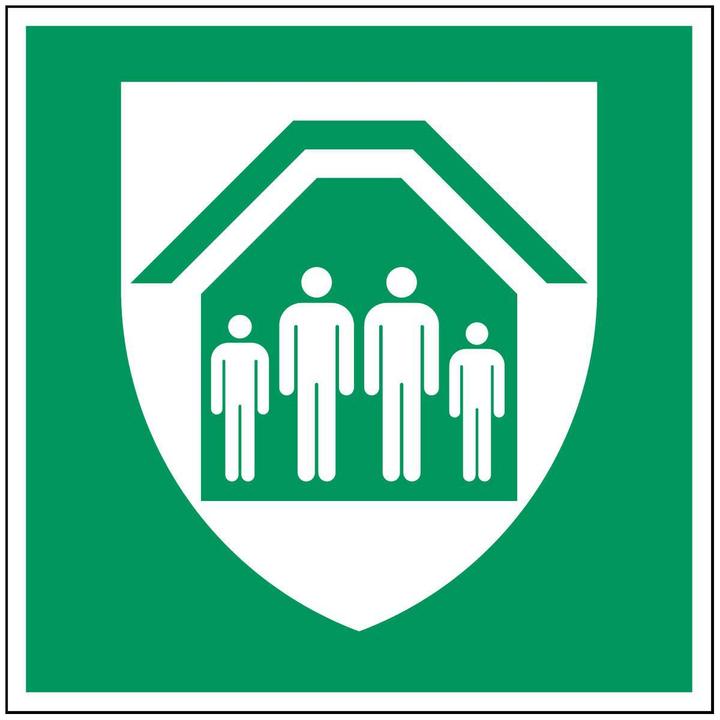 Energie-Label Brady ISO-Sicherheitsschild - Schutzraum