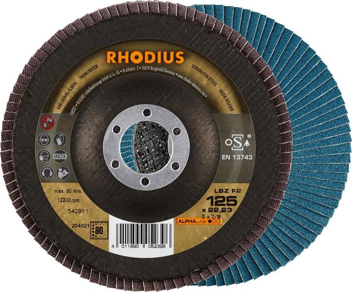 Actual product image Rhodius LSZ F2 K60 steel grinding disc Ø 125 mm bore 22.23 mm for angle grinders (K 60)