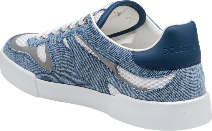 Immagine prodotto Dolce & Gabbana portofino strobel light sneakers in technical mesh denime white and jeans (42)