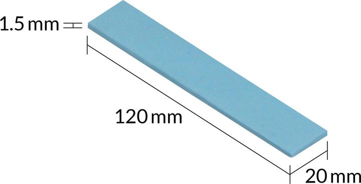 Image du produit Arctic TP-3 (120x20mm, t:1.5mm) Pack de 4pcs (1.50 mm)